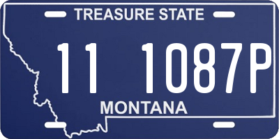 MT license plate 111087P