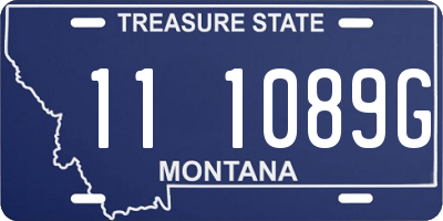 MT license plate 111089G