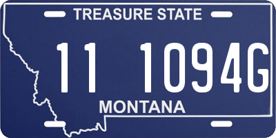 MT license plate 111094G