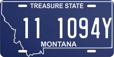 MT license plate 111094Y