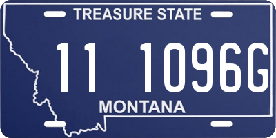 MT license plate 111096G