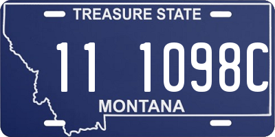 MT license plate 111098C