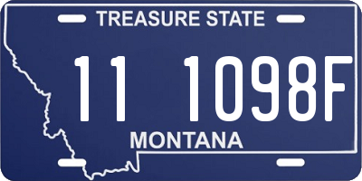 MT license plate 111098F