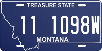 MT license plate 111098W