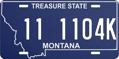 MT license plate 111104K