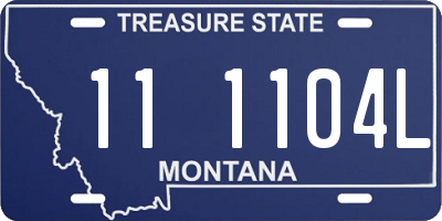 MT license plate 111104L