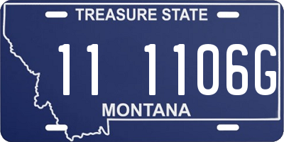 MT license plate 111106G