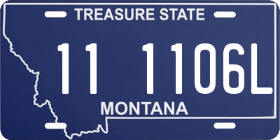 MT license plate 111106L