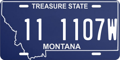 MT license plate 111107W