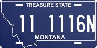 MT license plate 111116N