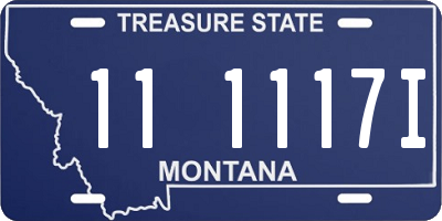 MT license plate 111117I