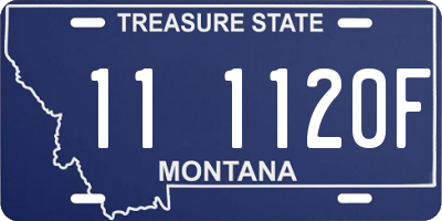 MT license plate 111120F