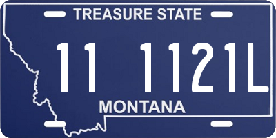 MT license plate 111121L