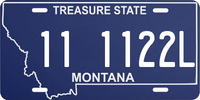 MT license plate 111122L