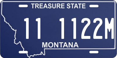 MT license plate 111122M
