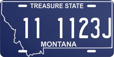 MT license plate 111123J