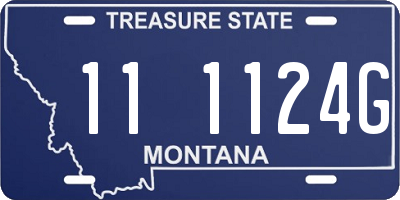 MT license plate 111124G
