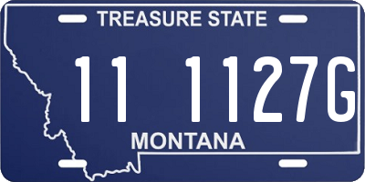 MT license plate 111127G