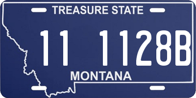 MT license plate 111128B