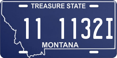 MT license plate 111132I
