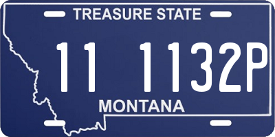 MT license plate 111132P