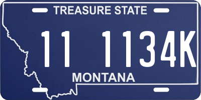 MT license plate 111134K