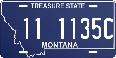 MT license plate 111135C