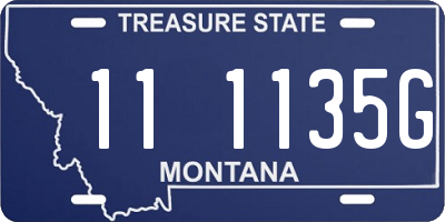 MT license plate 111135G