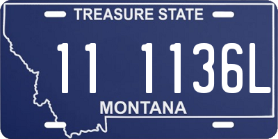 MT license plate 111136L