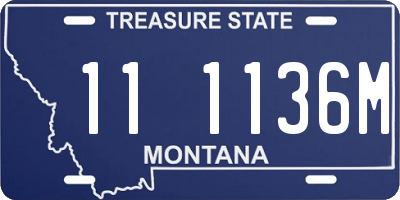 MT license plate 111136M