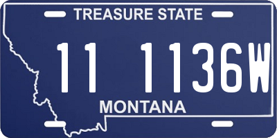 MT license plate 111136W