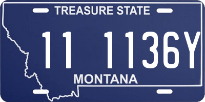 MT license plate 111136Y