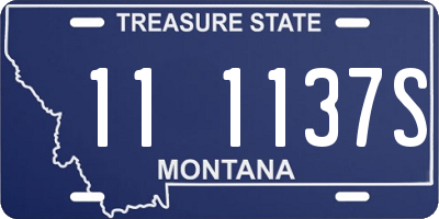 MT license plate 111137S