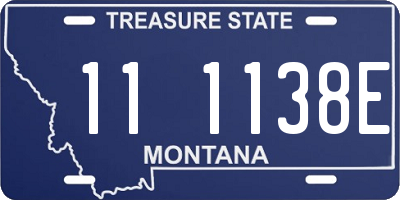MT license plate 111138E