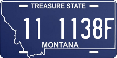 MT license plate 111138F
