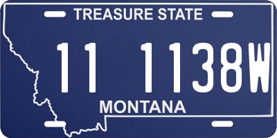 MT license plate 111138W