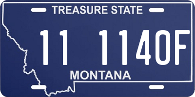 MT license plate 111140F