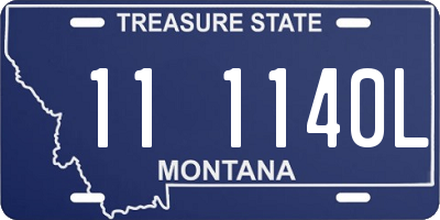 MT license plate 111140L