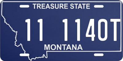MT license plate 111140T
