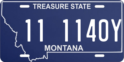 MT license plate 111140Y