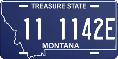 MT license plate 111142E
