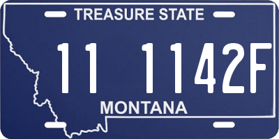 MT license plate 111142F