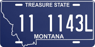 MT license plate 111143L