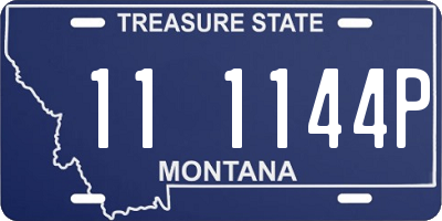 MT license plate 111144P