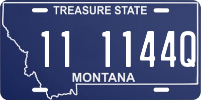 MT license plate 111144Q