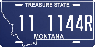 MT license plate 111144R
