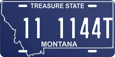 MT license plate 111144T