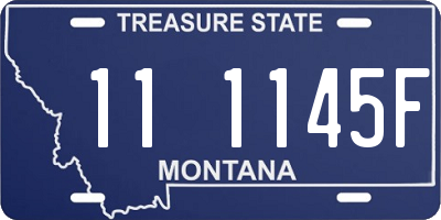 MT license plate 111145F