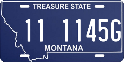 MT license plate 111145G