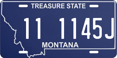 MT license plate 111145J